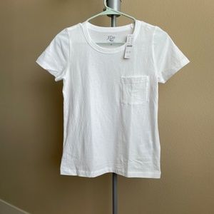 J.Crew Essential fitted pocket T-shirt, White, XS